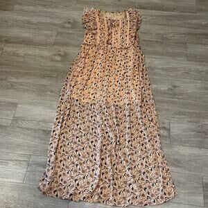 Xhilaration Dress XS Floral Lace Maxi Boho Cottagecore Romantic Prairie Ethereal